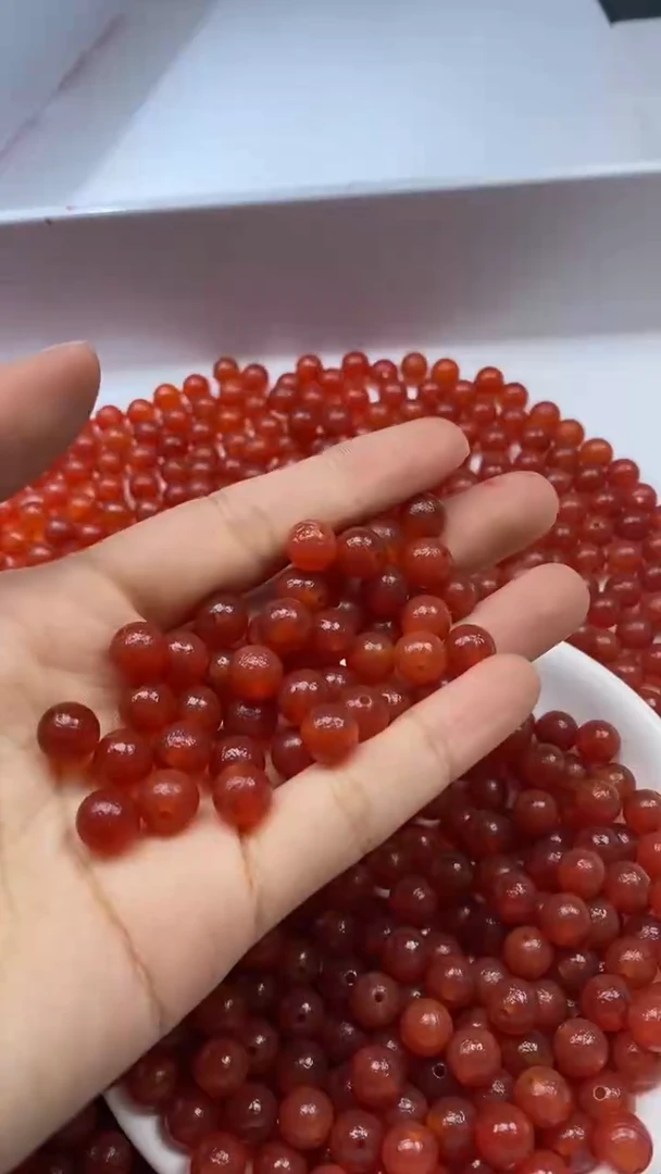 未镶嵌颈饰玛瑙/玉髓W2790-南红仿古8mm*10颗