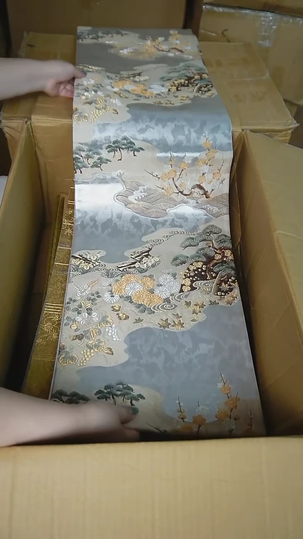 织绣145 六通松树花卉
