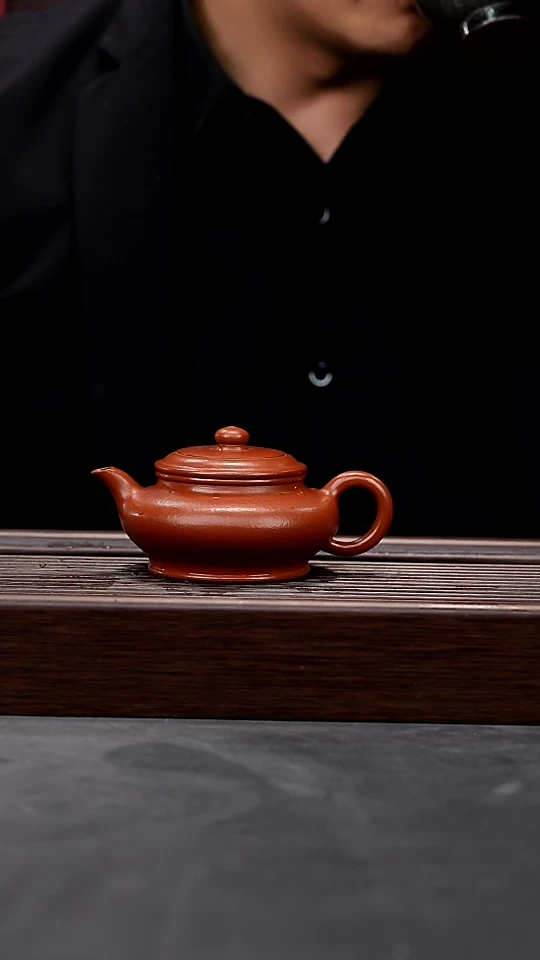 【闪购商品】紫砂茶壶朱泥全手虚扁