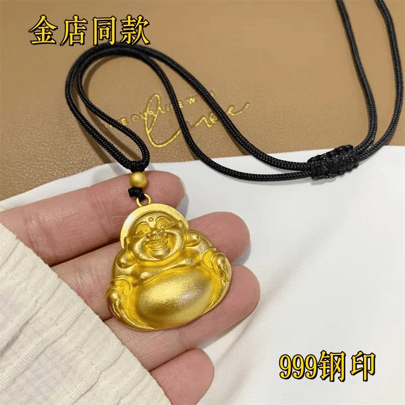 铜合金吊坠999金佛公项坠久不掉色春节必备春节穿搭