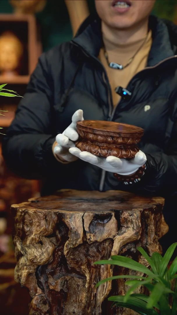 木雷击枣木莲花底座