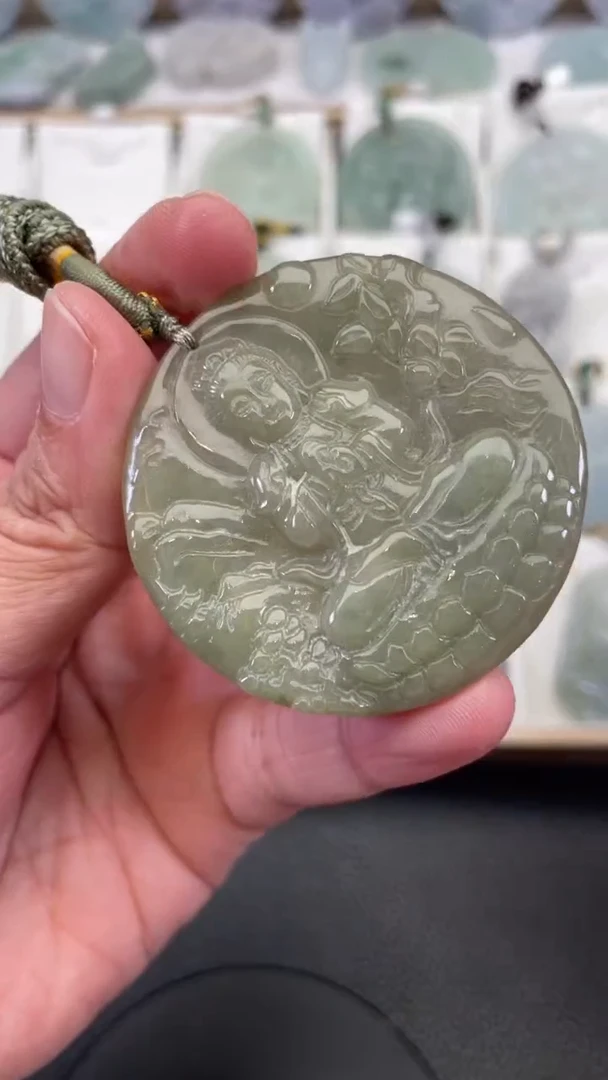 颈饰未镶嵌翡翠天然缅甸翡翠A货189