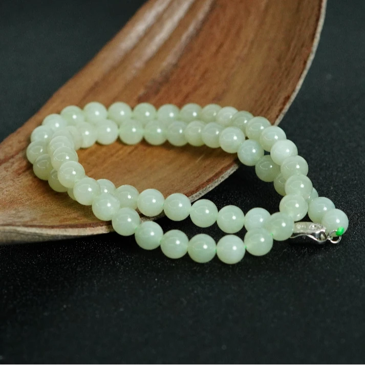 【天天专属】银S925和田玉项链7.5+ C082901A