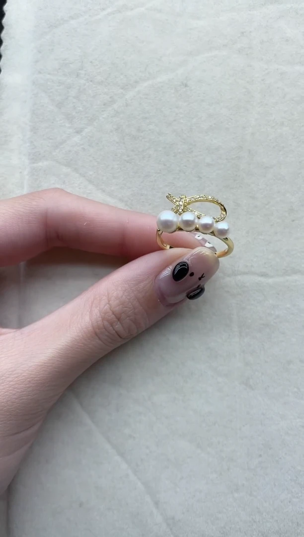 【闪购商品】淡水珍珠戒指银S925镶嵌104