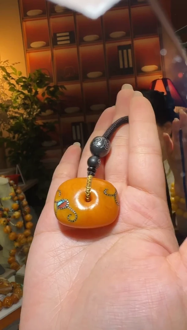 蜜蜡颈饰未镶嵌5885天然蜜蜡珠宝奇石全都保真
