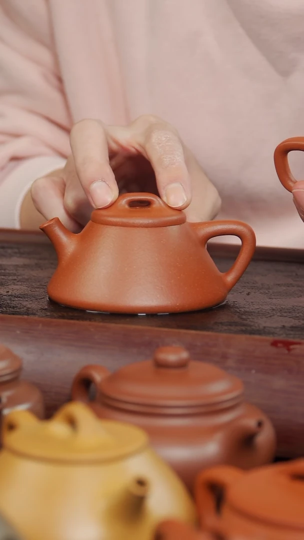 茶壶紫砂纯红降破半手工启瓢