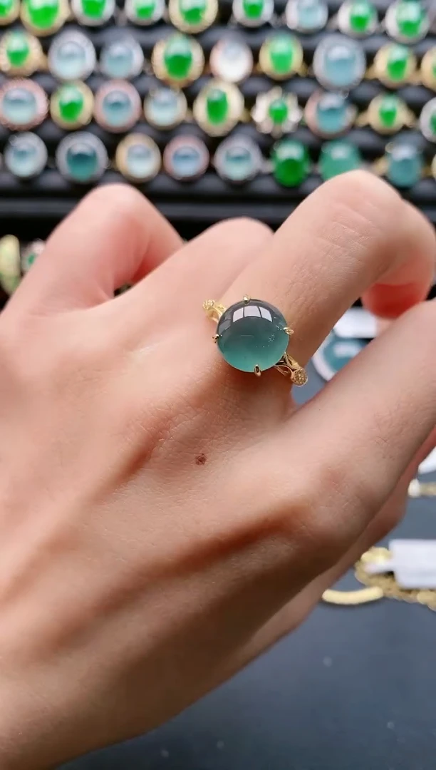 【闪购商品】翡翠戒指银S925镶嵌111111111