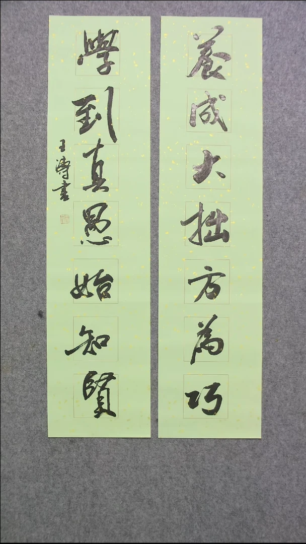 书法养成大拙方为巧，学到真愚始知贤23*97厘米