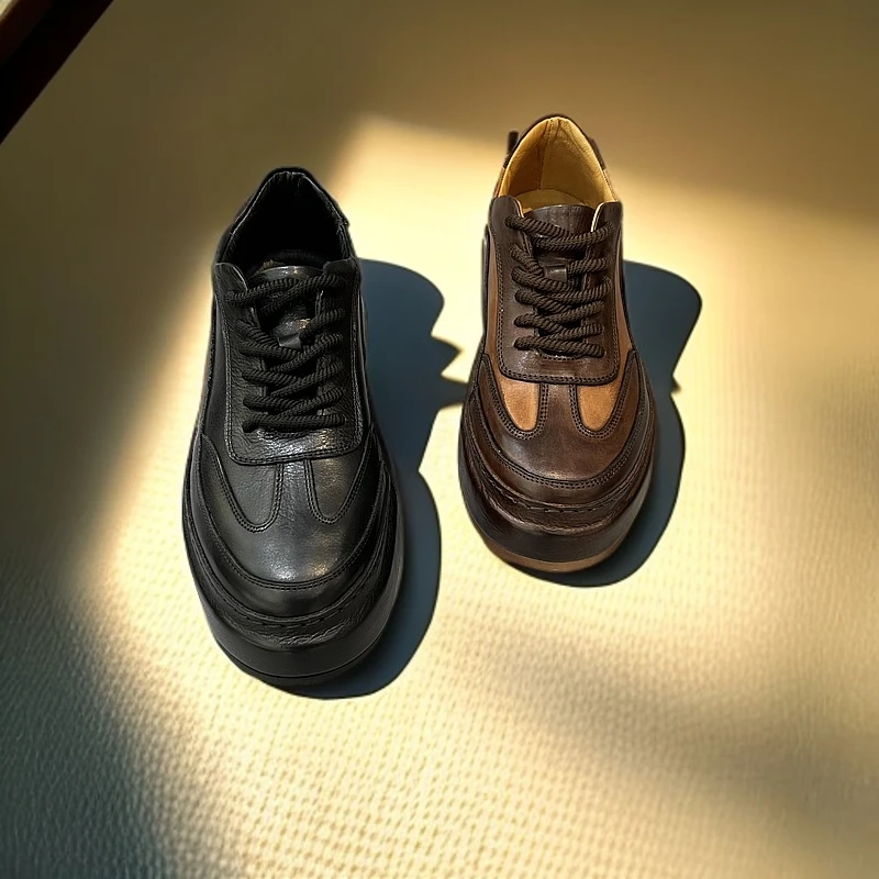 2025新款男士休闲皮鞋商务马皮鞋3180