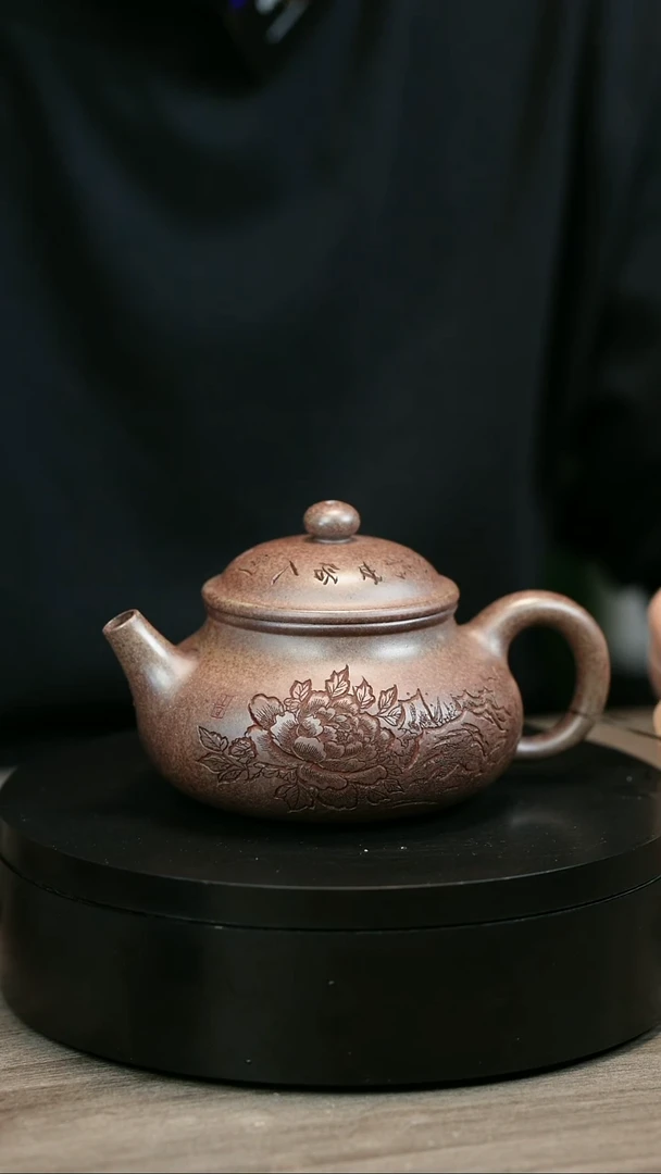 茶壶紫砂壹**匠H1984李琴刻绘柴烧容天