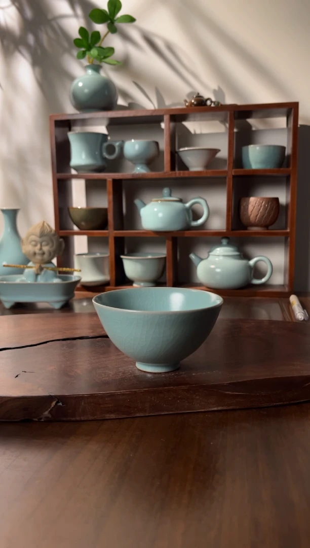 【闪购商品】杯清凉寺李布托仿古釉色鸡心杯