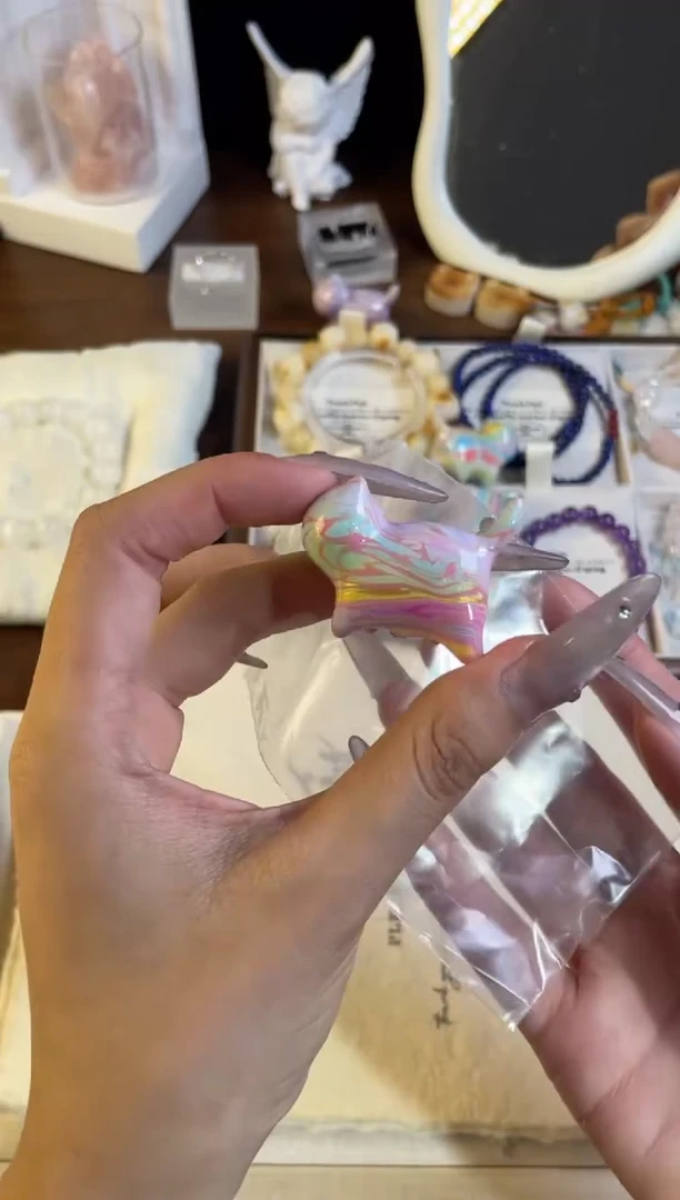 水晶手链未镶嵌大漆猫9号