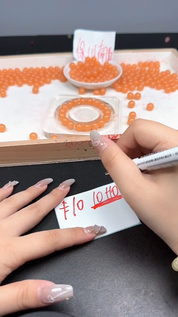 未镶嵌南红玛瑙珠宝半成品冰柿子红N31卡10mm散珠20颗