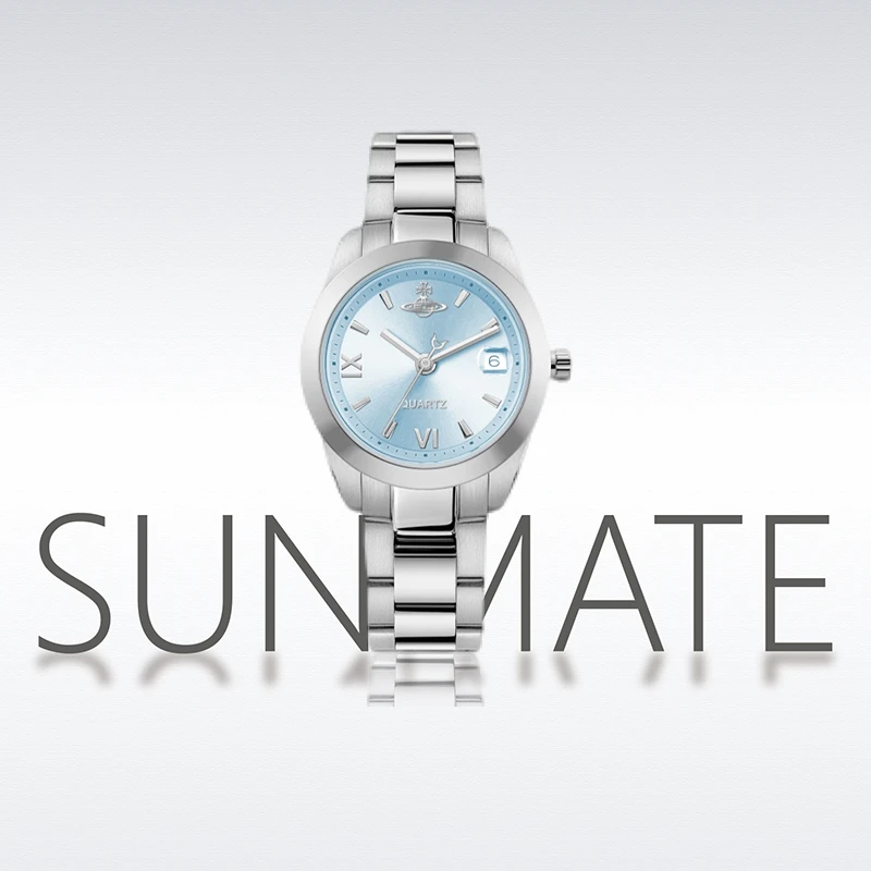 【专柜直发】【碎冰蓝】Ice blue气质轻奢通勤防水小众精致百搭腕表