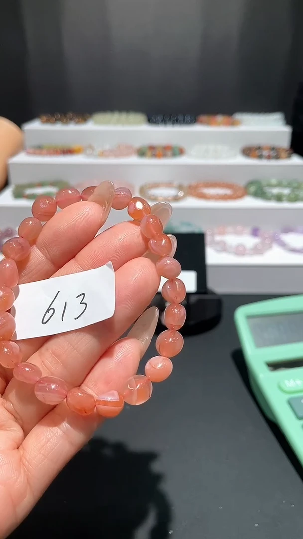烟晶手链银S925镶嵌喜欢拍