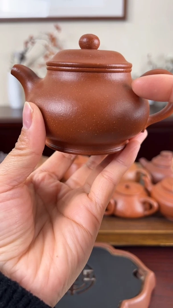 【闪购商品】紫砂茶壶红降坡潘壶180CC