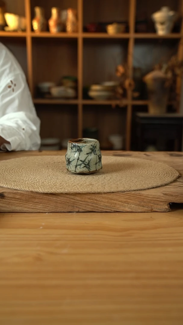 福利手绘系列的1号竹子茶杯1个
