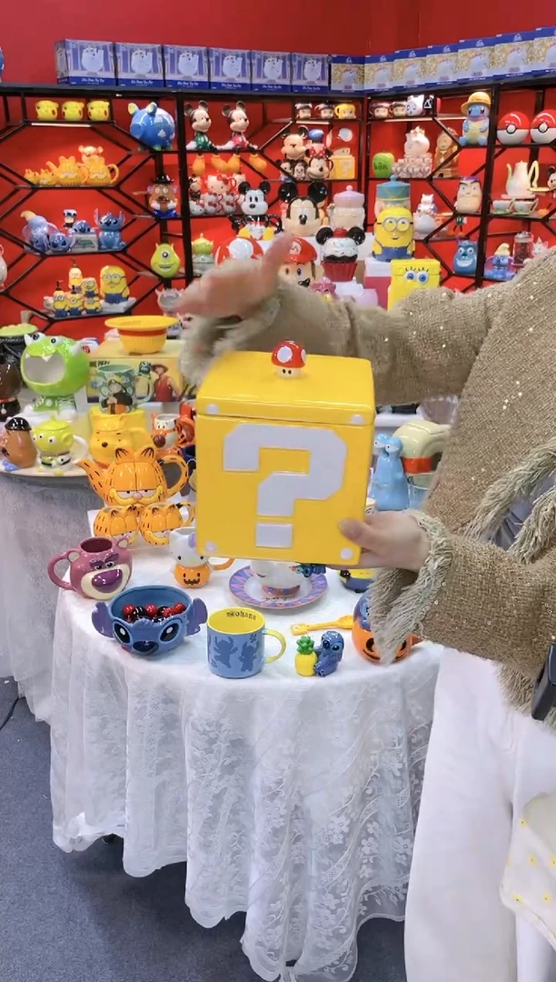 【闪购商品】.@@问号陶瓷储物收纳罐