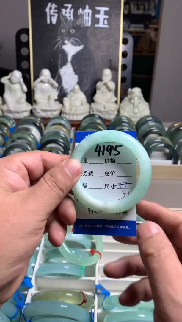 蛇纹石玉未镶嵌手镯4195