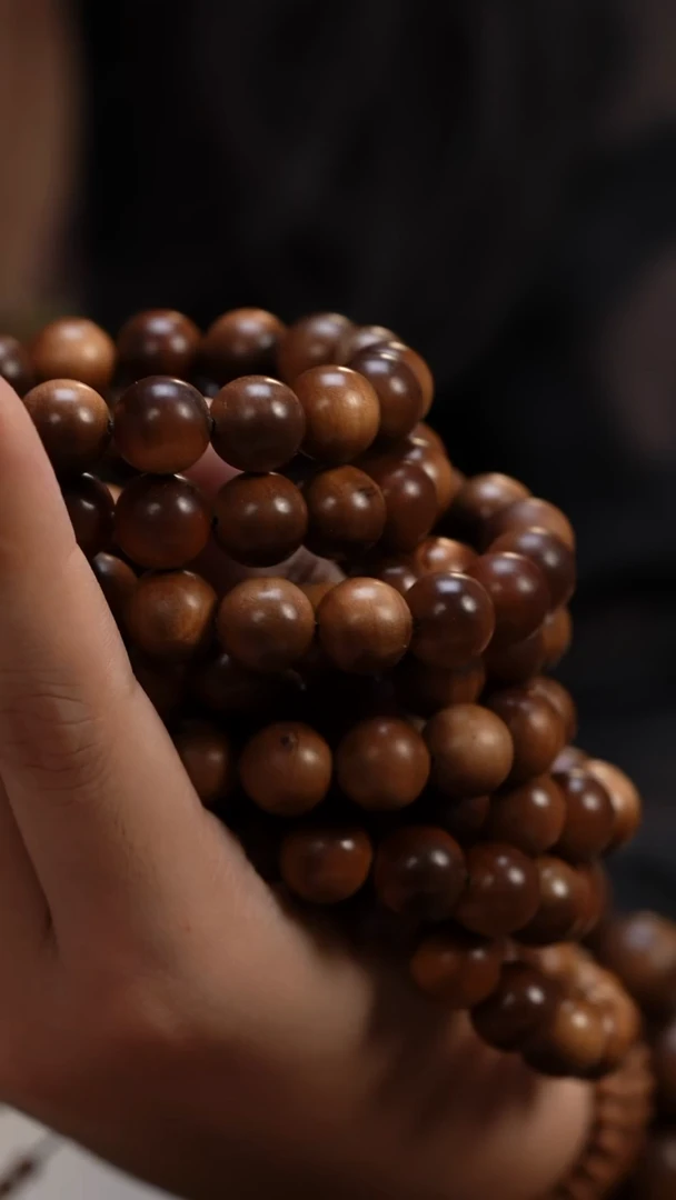 檀香木手串/手链老山檀香1.2圆珠多样式发其一沉水瑕疵