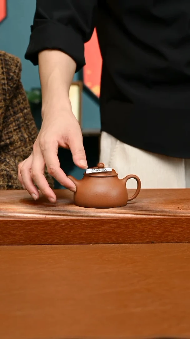 茶壶紫砂精工半手老朱泥983