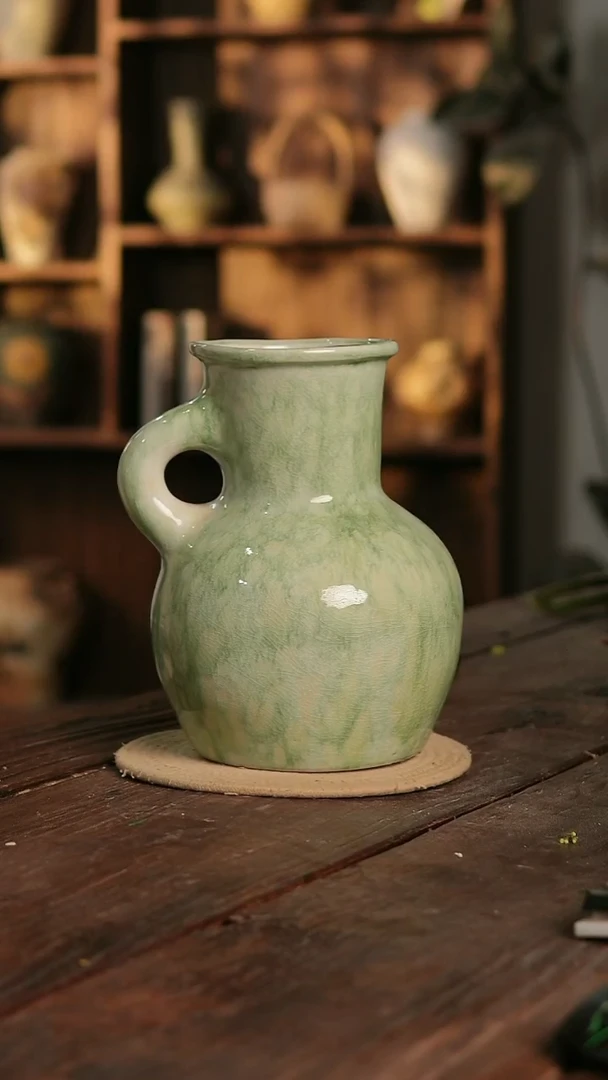 摆件18-328 陶瓷花器高29口径13