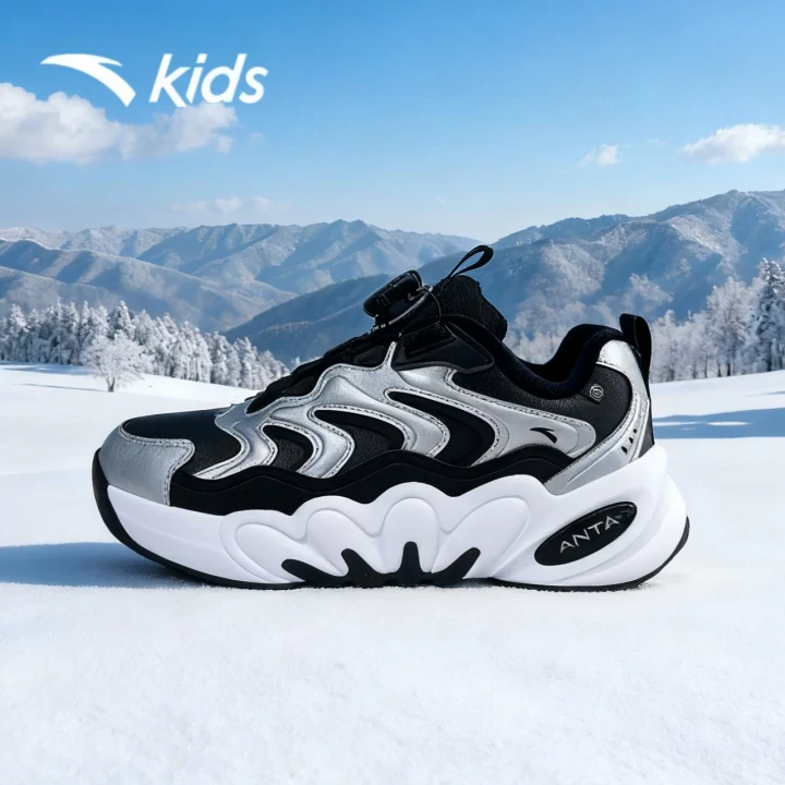 【多肉棉鞋】安踏儿童男女童银河战舰加绒保暖跑步运动棉鞋