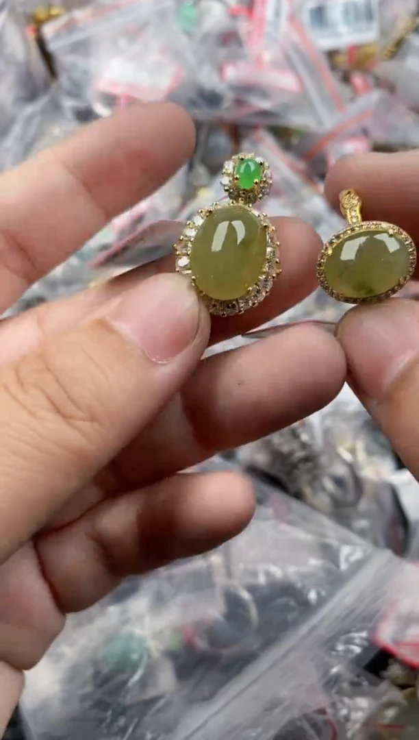 银S925镶嵌戒指翡翠66666   7