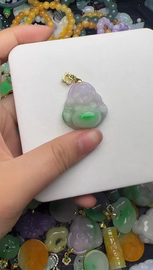 翡翠未镶嵌颈饰天然缅甸翡翠吊坠