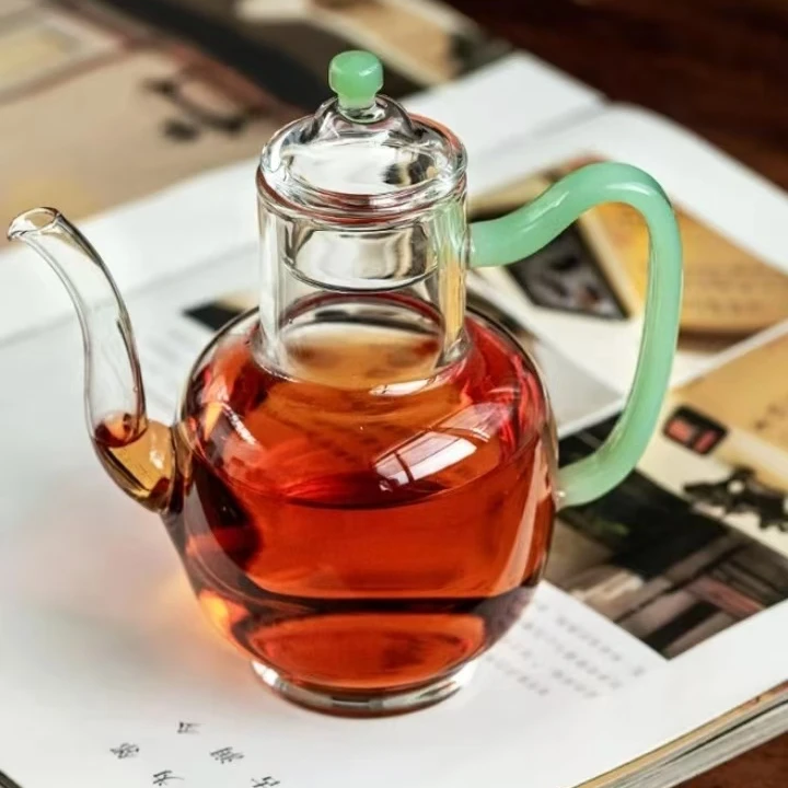 极简造物高硼硅玻璃茶壶耐高温加厚茶水分离一人用功夫泡茶器茶具