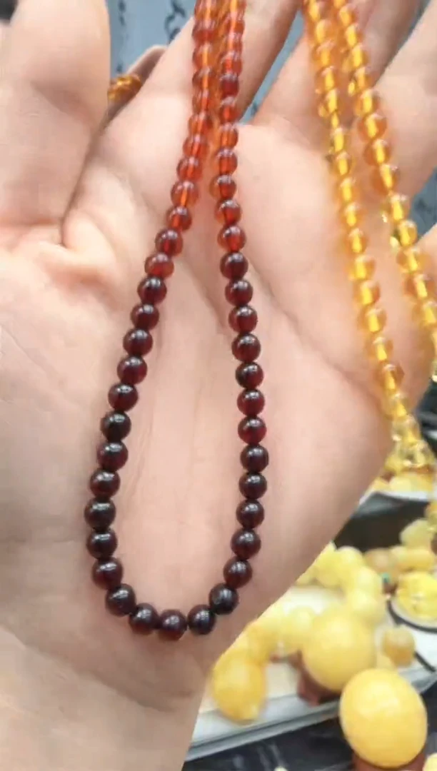 【闪购商品】琥珀裸石未镶嵌项链   多样性发一