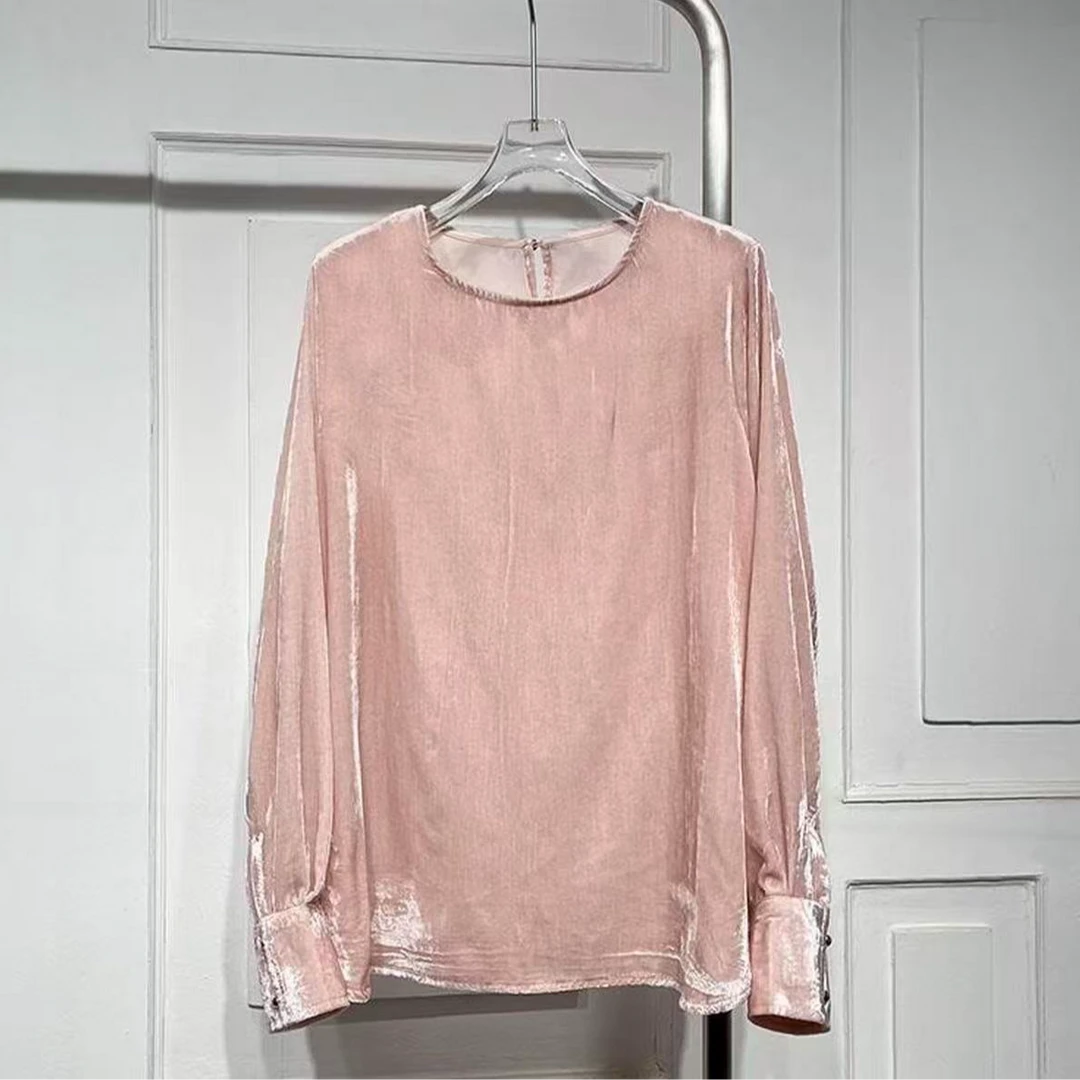 【玲姐】新款手工钉珠优雅气质袖衬衫254173