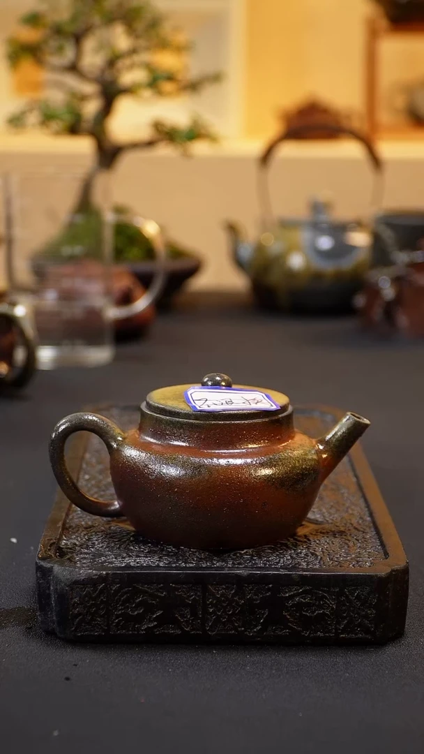 茶壶紫砂纯自然柴烧