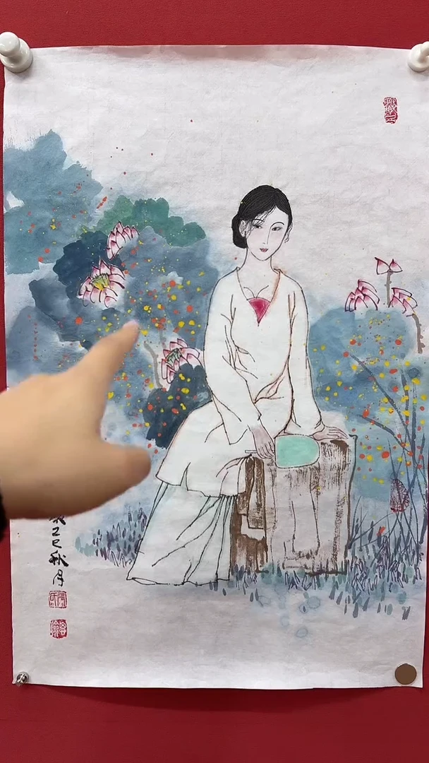 国画手绘原稿-张思俭-仕女-2.7平尺