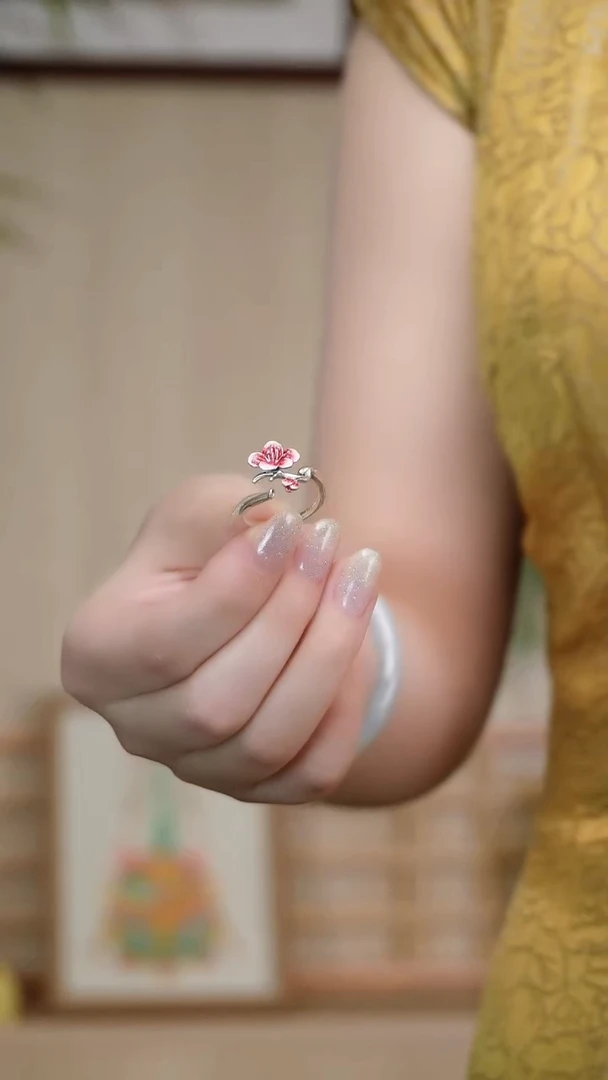 925银无小花戒指