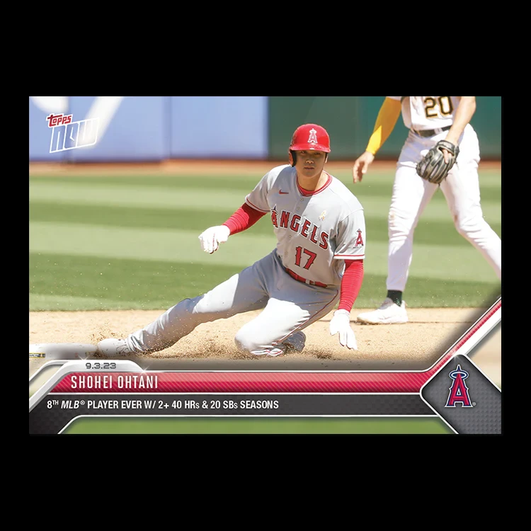大谷翔平 2023 Topps Now #811 40本垒打+20盗垒 纪念卡