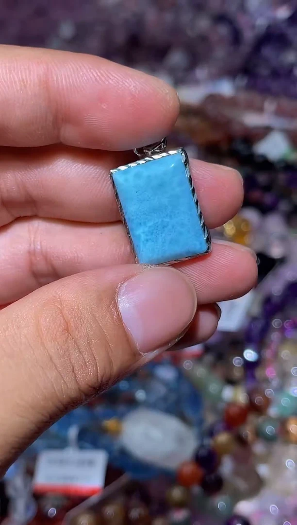 银S925镶嵌针钠钙石（海纹石）吊坠(不含链)L35-多样性发其一