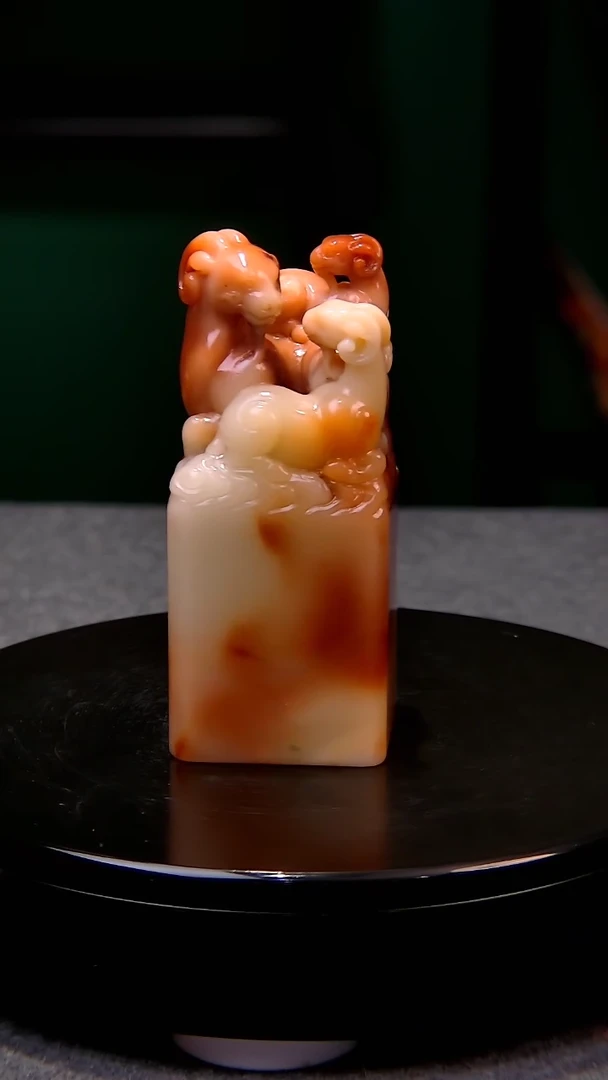 【闪购商品】寿山石三彩芙蓉三羊开泰