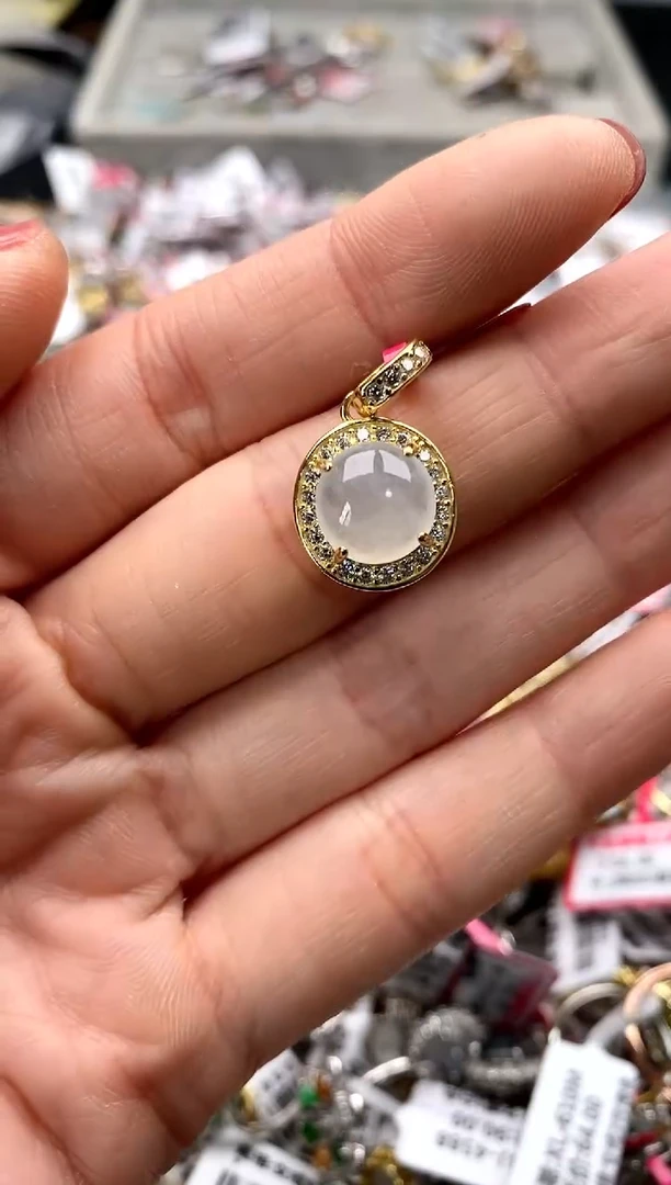 【闪购商品】翡翠戒指银S925镶嵌77777777    4