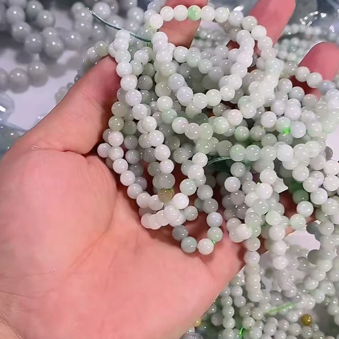 【玉经纶】-47306/Q213-天然A货翡翠貔貅手串-多样性发其—