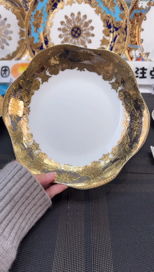 瓷片8英寸异形菜盘 1个