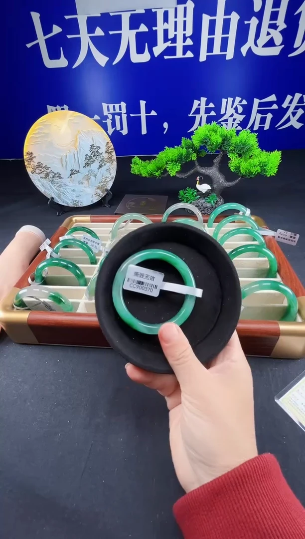 未镶嵌手镯石英质玉（非洲翠）真品上等纯天然非洲翠玉手镯