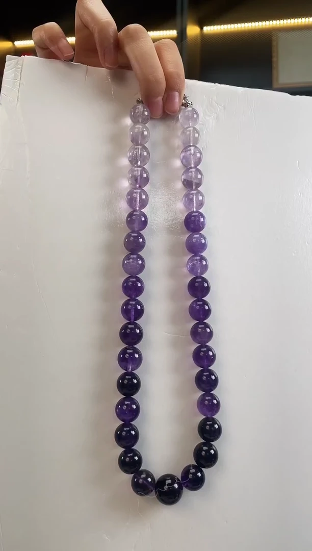未镶嵌手链水晶渐变紫水项链