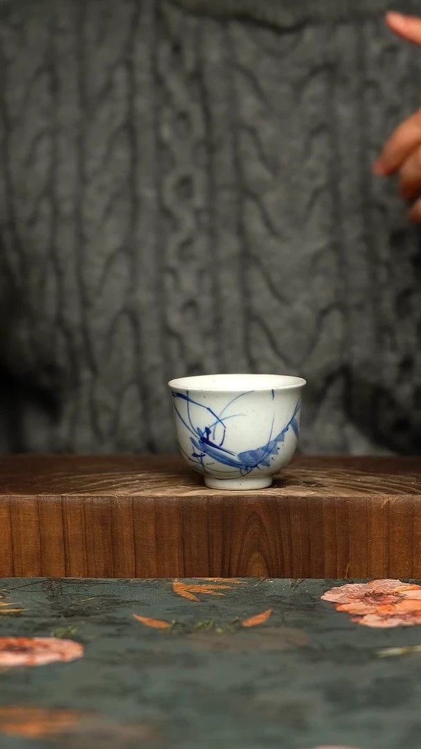 杯釉下彩手工手绘同款陶器
