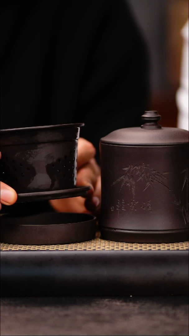 YHY81云雾天青盖杯五件套