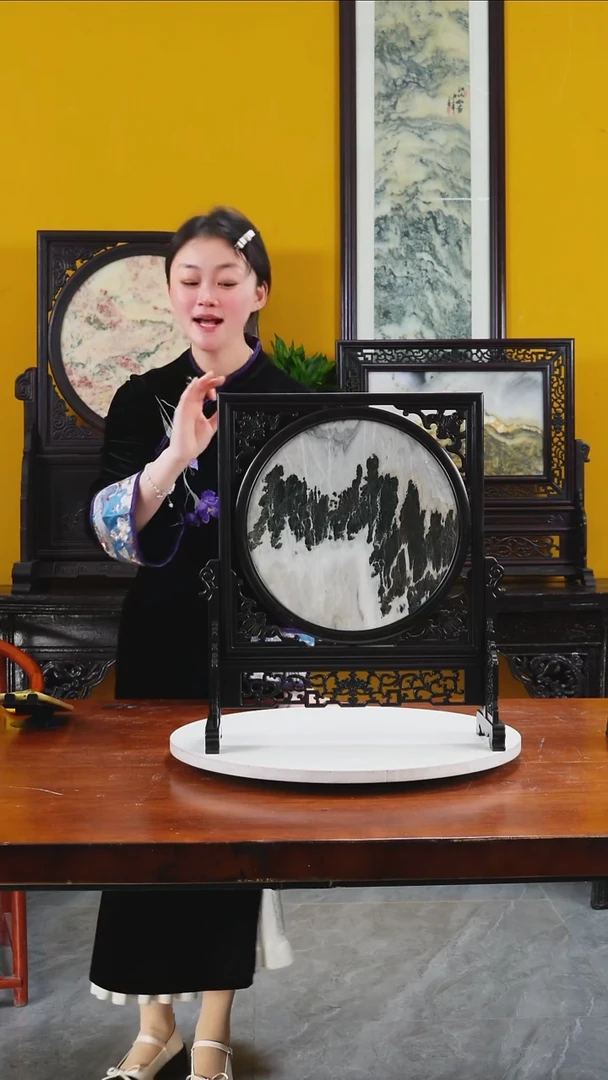 石材天然大理石画摆件