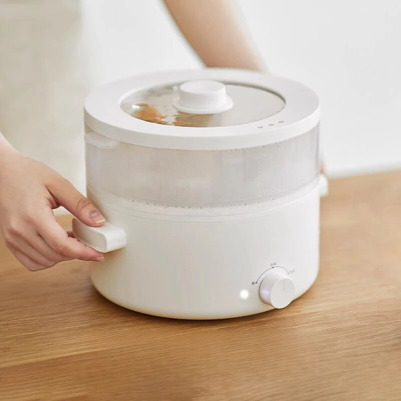 立家电煮锅2L带笼煎炒烹煮DZG00504