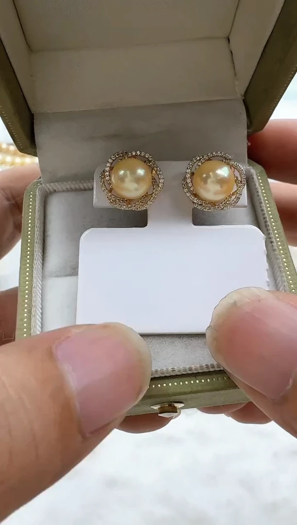 【闪购商品】海水珍珠耳饰银S925镶嵌清货