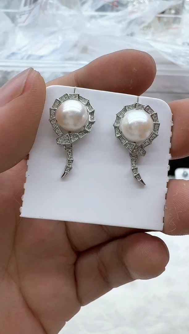 【闪购商品】海水珍珠耳饰银S925镶嵌清货