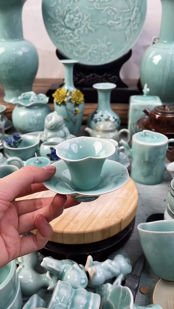 【闪购商品】1杯1托 特价福利 微瑕 慧仙青瓷